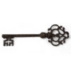 Large Hand Forged Aged Iron Key, MSI 247