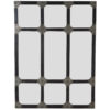Dunlap 36" x 48" Iron Wall Mirror, Antique Carbon