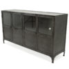 Dumas Industrial Media Cabinet-Sideboard, Brushed Carbon