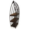 Iron Boat Bookcase MSI 344, Rustic Espresso - Image 4