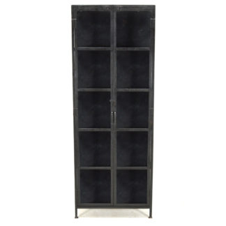 Baldwin 84" Tall Display Cabinet, Hand-Finished Zinc