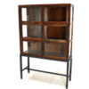 Quinn 6 Door Display Cabinet, Handcrafted Patina