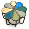 Iron Side Table MSI 420, Salvaged Wood - Image 3