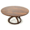 Manning 63" Pedestal Dining Table, Aged Tobacco - Image 2