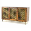 Bailey Sideboard With Brass Iron, Nectar Brown