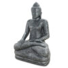 Dramatic 60" Tall Meditation Buddha RIS 732, Aged Silver - Image 5