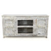 Storage Console With Vintage Doors MSI 484, Weathered Grey