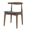 Borge Leather Dining Chair, Vintage Walnut