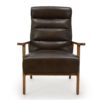 Ian Leather Lounge Chair, Florence Chocolate - Image 5