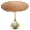Alcott Counter Table Hand-Finished Nickel, Cigar Leather Top - Image 4