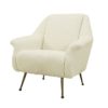 Gia Upholstered Club Chair, Off-White Boucle