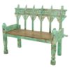Jaisalmer Craftsman-Made Bench, Vintage Green, MSI 610 - Image 2