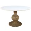 Trident 48" White Marble Top Dining Table