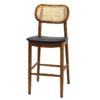 Hugo Counter Stool Upholstered Seat, Warm Walnut