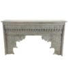 Hallway Table With Carved Wood MSI 627, Pebble Grey