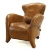 Derby Leather Accent Chair, Tavern Whiskey