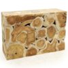 Teak Block Console Table, JS 365