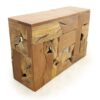 Teak Block Console Table, JS 365 - Image 7