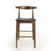 Dimitri Bar Stool Upholstered Seat, Warm Walnut - Image 2