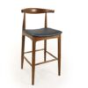 Dimitri Bar Stool Upholstered Seat, Warm Walnut