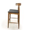 Dimitri Bar Stool Upholstered Seat, Warm Walnut - Image 5