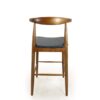 Dimitri Bar Stool Upholstered Seat, Warm Walnut - Image 6