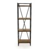 Delta Iron Bookcase, Distressed Cognac - Image 4