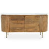 Gage Four Door Sideboard With Marble, Burnham Natural