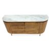 Gage Four Door Sideboard With Marble, Burnham Natural - Image 3
