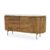 Gage Four Door Sideboard With Marble, Burnham Natural - Image 4