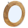 Restored 52" Antique Wheel Wall Mirror MSI 343, Sand Wash - Image 5
