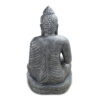 Dramatic 60" Tall Meditation Buddha RIS 732, Aged Silver - Image 3