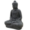 Meditating Buddha 39" Tall Lava Black Finish, RIS 794