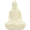 Meditating Buddha 39" Tall Coral White Finish, RIS 794