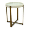 Clarita Side Table With White Marble