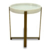 Clarita Side Table With White Marble - Image 4