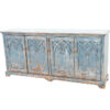 Clio Vintage-Inspired Four Door Buffet, Worn Blue