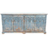 Clio Vintage-Inspired Four Door Buffet, Worn Blue - Image 5