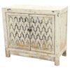 Janek Two Door Storage Cabinet, Vintage White