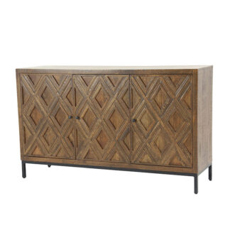 Casey Triple-Door Storage Console, Tobacco Finish