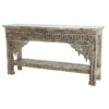 Distressed Carved Wood Console Table, MSI 652