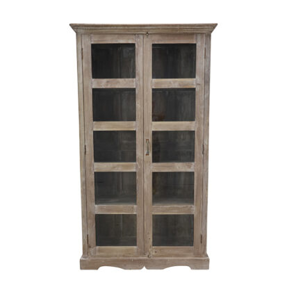 Refurbished Antique Teak Wood Display Cabinet, MSI 760