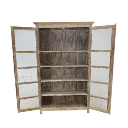 Refurbished Antique Teak Wood Display Cabinet, MSI 760 - Image 2