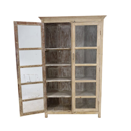 Refurbished Antique Teak Wood Display Cabinet, MSI 760 - Image 3