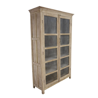 Refurbished Antique Teak Wood Display Cabinet, MSI 760 - Image 9