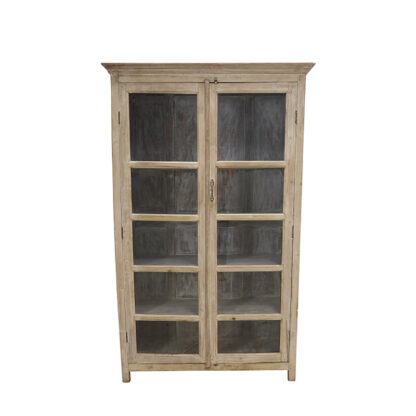 Refurbished Antique Teak Wood Display Cabinet, MSI 760 - Image 4