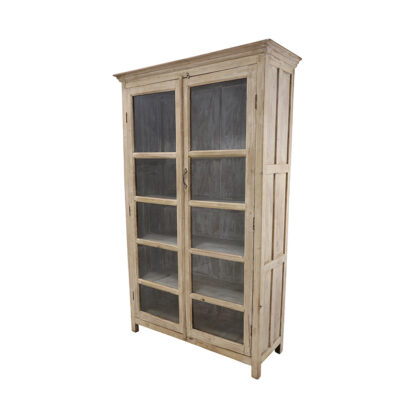 Refurbished Antique Teak Wood Display Cabinet, MSI 760 - Image 8