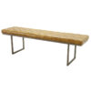 Emma Leather Bench, Trent Mocha