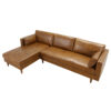 Justin 114" Top-Grain Leather Sectional Sofa, Ashby Brown - Image 4