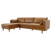 Justin 114" Top-Grain Leather Sectional Sofa, Ashby Brown - Image 5